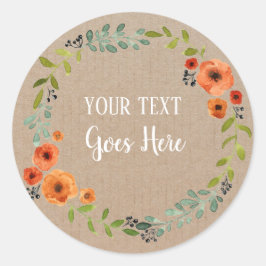 Handgefertigte Produkte Vintage Blumenkästen Runder Aufkleber