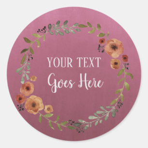 Handgefertigte Produkte Vintage Blumenkästen Runder Aufkleber