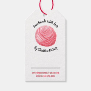 Handgefertigte Rosa-Garn-Kunsthandwerk-Crochet K Geschenkanhänger