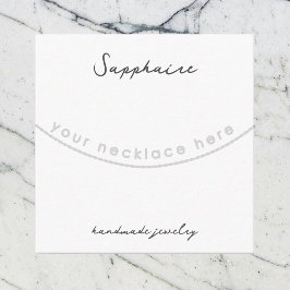 Handgefertigte Sapphire Necklace Juwelier Display  Begleitkarte