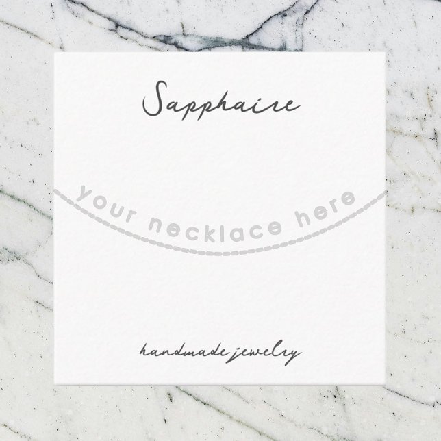 Handgefertigte Sapphire Necklace Juwelier Display  Begleitkarte (Von Creator hochgeladen)
