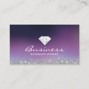 Handgefertigte Schmuckstücke Diamond Logo Modern  Visitenkarte