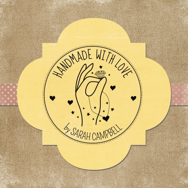 Handgefertigte Schmuckstücke mit Liebe, kundenspez Gummistempel (Von Creator hochgeladen)