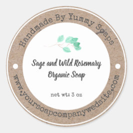 Handgefertigte Seifenkennzeichnung | IMITATS Runder Aufkleber