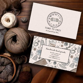 Handgefertigte Stricks Visitenkarte