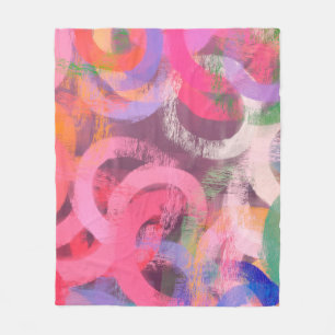 Handgefertigte surreale abstrakte Muster. Moderne Fleecedecke