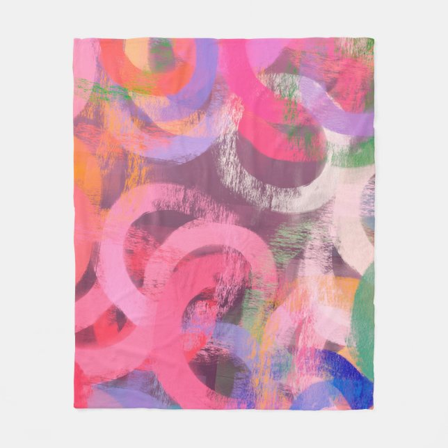 Handgefertigte surreale abstrakte Muster. Moderne  Fleecedecke (Vorderseite)