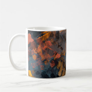 Handgefertigte surreale abstrakte Muster. Moderne Kaffeetasse