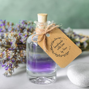 Handgefertigter Lavendel-Herzen-Kranz Gummistempel