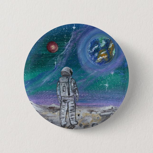 Handgefertigtes Kunstwerk - Erdblick  Button (Vorderseite)