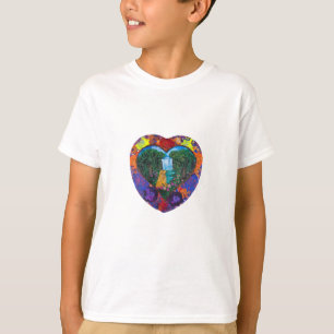 Handgefertigtes Kunstwerk – Hund am Wasserfall T-Shirt