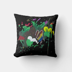 Handgefertigtes Kunstwerk - Schmetterlingsblüte Kissen