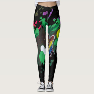 Handgefertigtes Kunstwerk - Schmetterlingsblüte Leggings