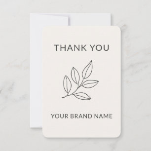 Handgefertigtes, minimalistisches, botanisches Lab Dankeskarte