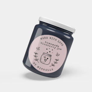 Handgefertigtes Mit Liebe Jam Label Canning Etiket Runder Aufkleber