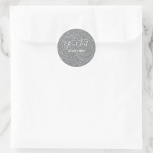 Handgefertigtes Produkt Vintage-Blumen Runder Aufkleber