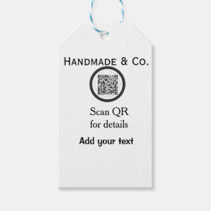 Handgefertigtes Unternehmen Geschäft Scan QR Detai Geschenkanhänger