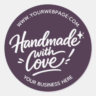 Handgefertigtes Verpackungs-Sticker mit Liebe Runder Aufkleber