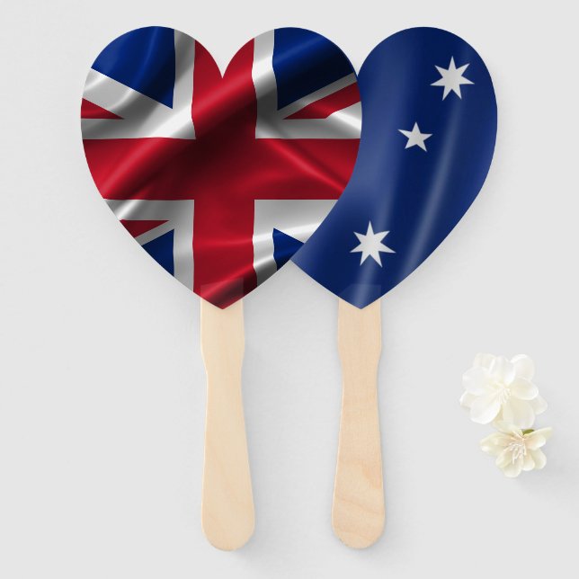 Handgehaltene Lüfter - australische Flagge Fächer (Vorne und Hinten)