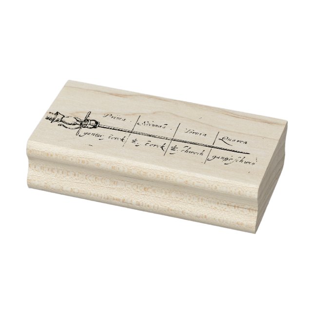Handgehaltenes Schwert Renaissance-Gravur Gummistempel (Stempel)