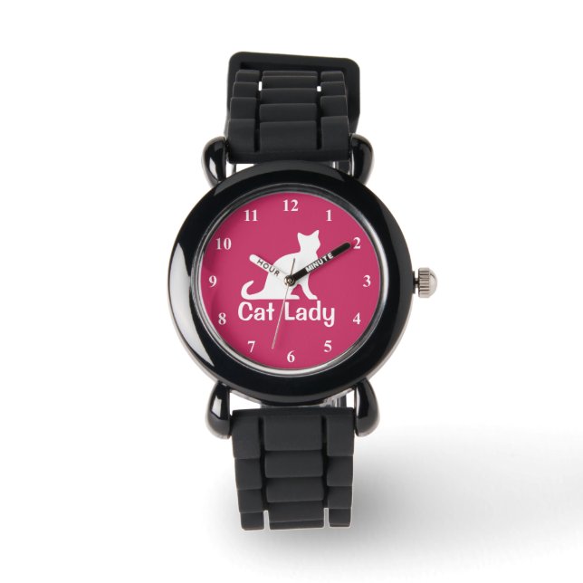 Handgelenkuhr für Katzenliebhaber Armbanduhr (Vorderseite)