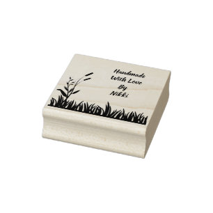 Handgemacht mit LiebeblumenBriefmarke Gummistempel