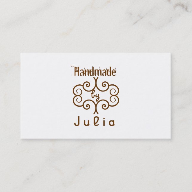 Handgemachte crafty Visitenkarte (Vorderseite)