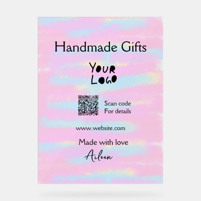 Handgemachte Geschenke für kleine Unternehmen, Lie Acrylschild (Vorderseite)