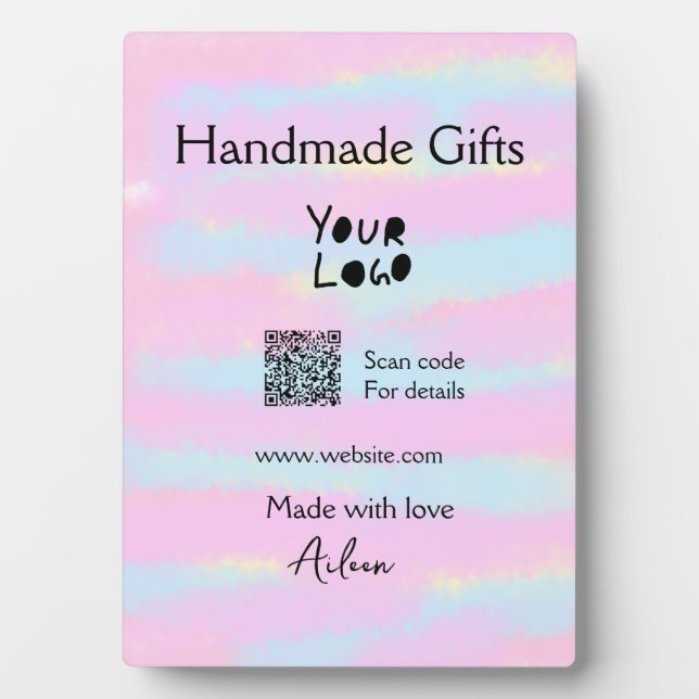 Handgemachte Geschenke für kleine Unternehmen, Lie Fotoplatte (Vorderseite)
