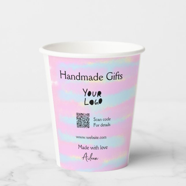 Handgemachte Geschenke für kleine Unternehmen, Lie Pappbecher (Vorderseite)