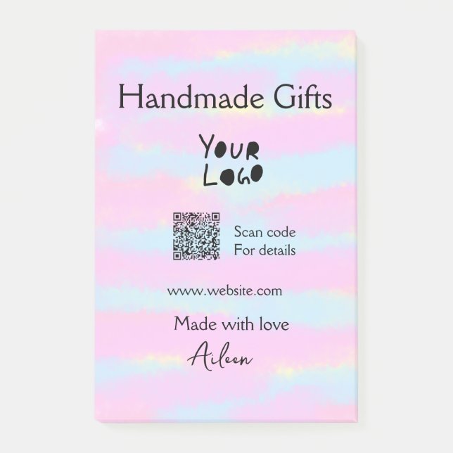 Handgemachte Geschenke für kleine Unternehmen, Lie Post-it Klebezettel (Vorderseite)