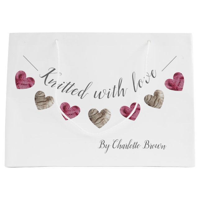 Handgemachte Geschenke "mit Liebe gegossen" Große Geschenktüte (Vorderseite)