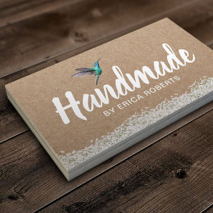 Handgemachte Geschenke rustikale Kraft Hummingbird Visitenkarte
