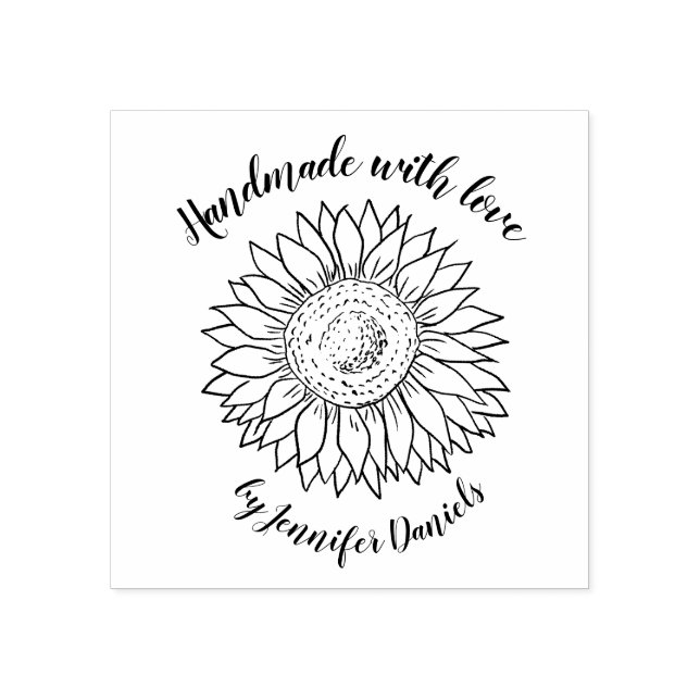 Handgemachte Handarbeit mit Liebe mit dem Namen So Gummistempel (Prägung)