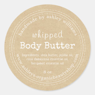 Handgemachte Körperbutter Bio Geschäft Kraft Etike Runder Aufkleber