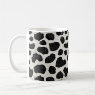 Handgemachte Kuhdruck-Kaffeetasse - 11oz weiße Ker Kaffeetasse