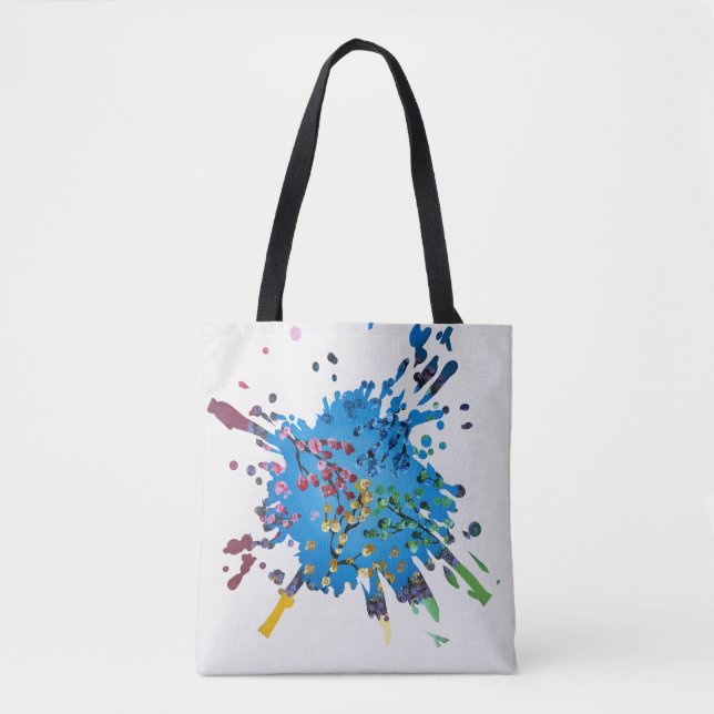 Handgemachte Kunst - Das Blumenrad Tasche (Vorderseite)