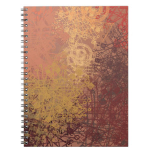 Handgemachte Kunst. Farbige Textur. Moderne Kunstw Notizblock