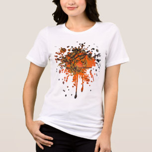 Handgemachte Kunst - Goldener Sonnenuntergang Tri-Blend Shirt