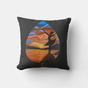 Handgemachte Kunst / Tanzen mit der Sonne Kissen