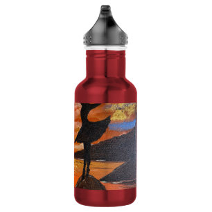 Handgemachte Kunst / Tanzen mit Sonnen Edelstahlflasche
