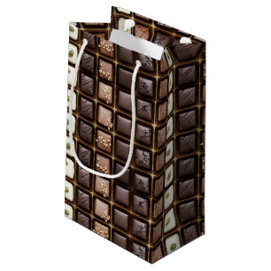 Handgemachte Luxusschokolade in einem Kasten Kleine Geschenktüte