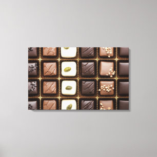 Handgemachte Luxusschokolade in einem Kasten Leinwanddruck