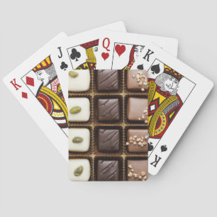 Handgemachte Luxusschokolade in einem Kasten Spielkarten