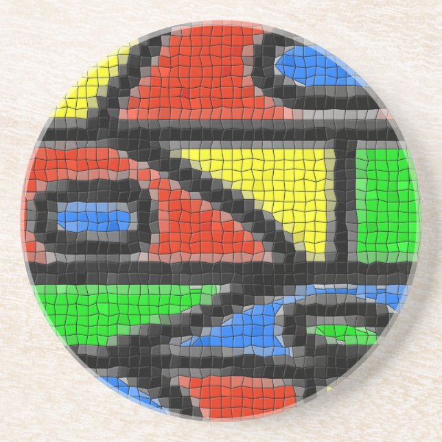 Handgemachte Mosaike, moderne Kunst. Getränkeuntersetzer (Vorne)