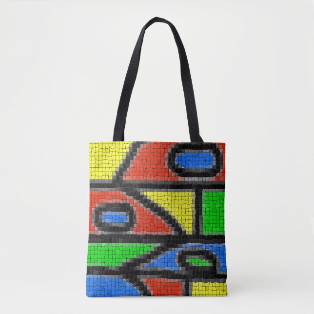 Handgemachte Mosaike, moderne Kunst. Tasche (Vorderseite)