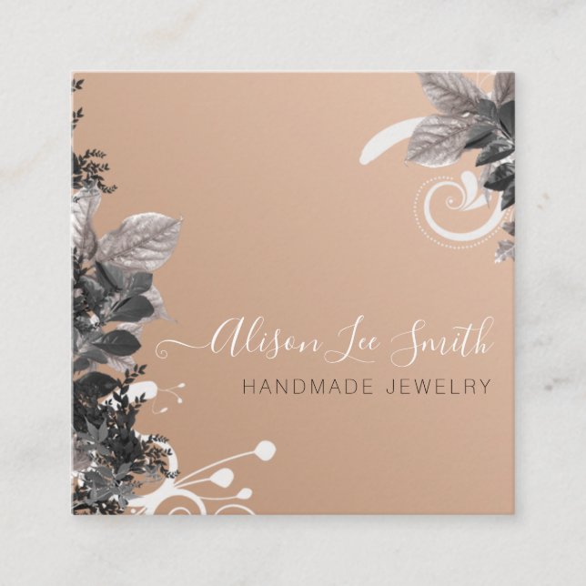 Handgemachte Schmuck Quadratische Visitenkarte (Vorderseite)