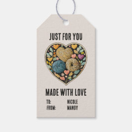 Handgemachte Strickkiste individuelle Name Geschen Geschenkanhänger