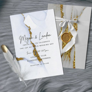 Handgemachte Tinte Glitzer Chic Gold Hochzeit Einl Einladung