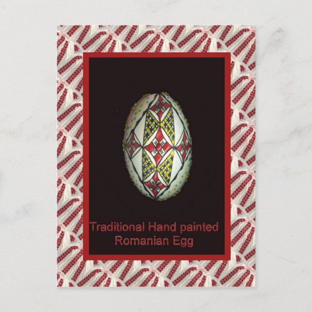 Handgemachte traditionelle rumänische Handwerkskun Postkarte (Vorderseite)